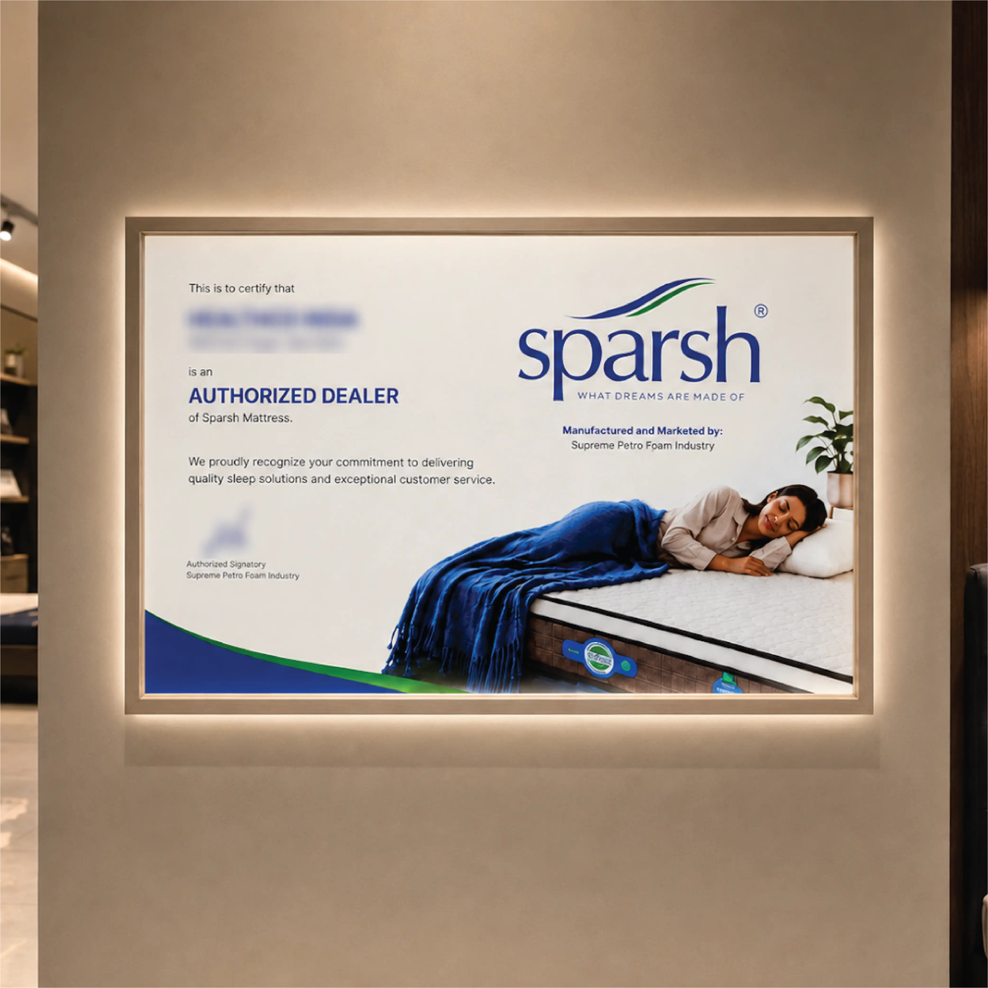 Sparsh Mattress: Graphics work