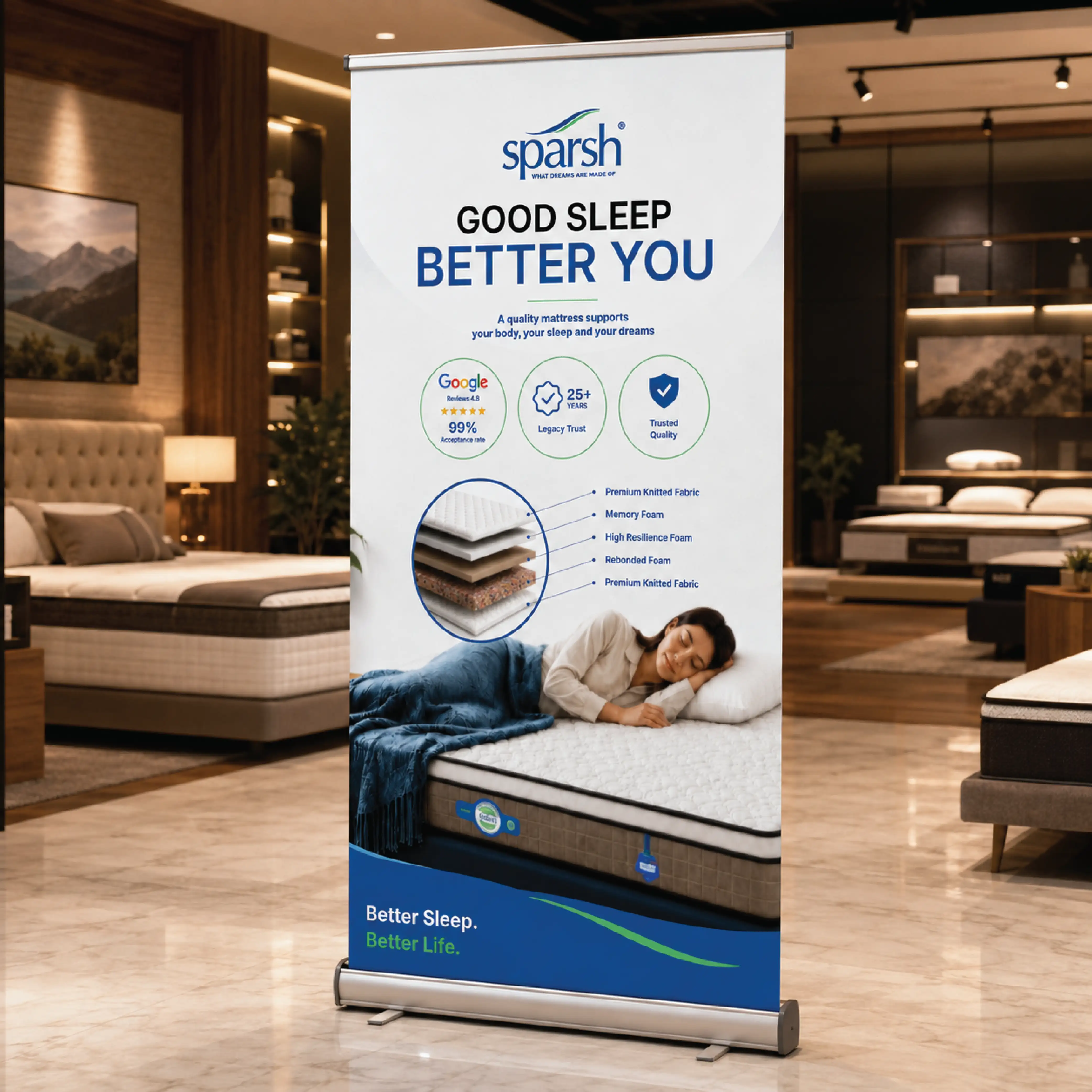 Sparsh Mattress: Graphics work