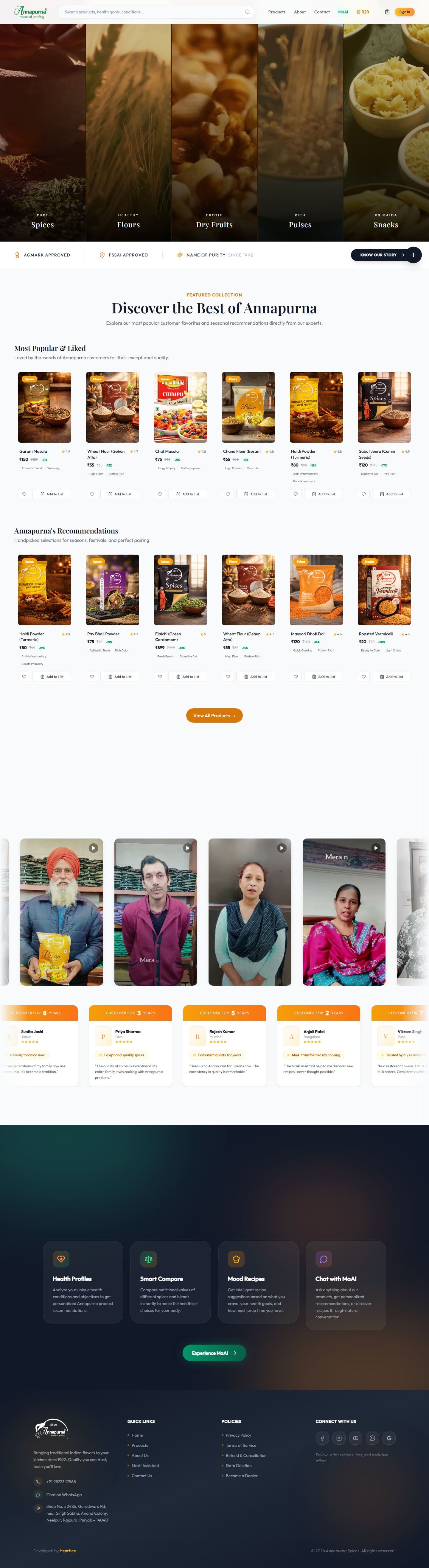 Annapurna Spices project work