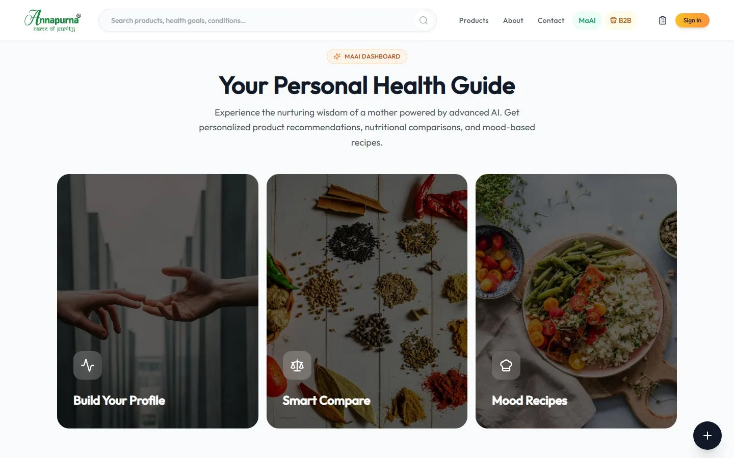 Annapurna Spices: MaAI — AI health guide