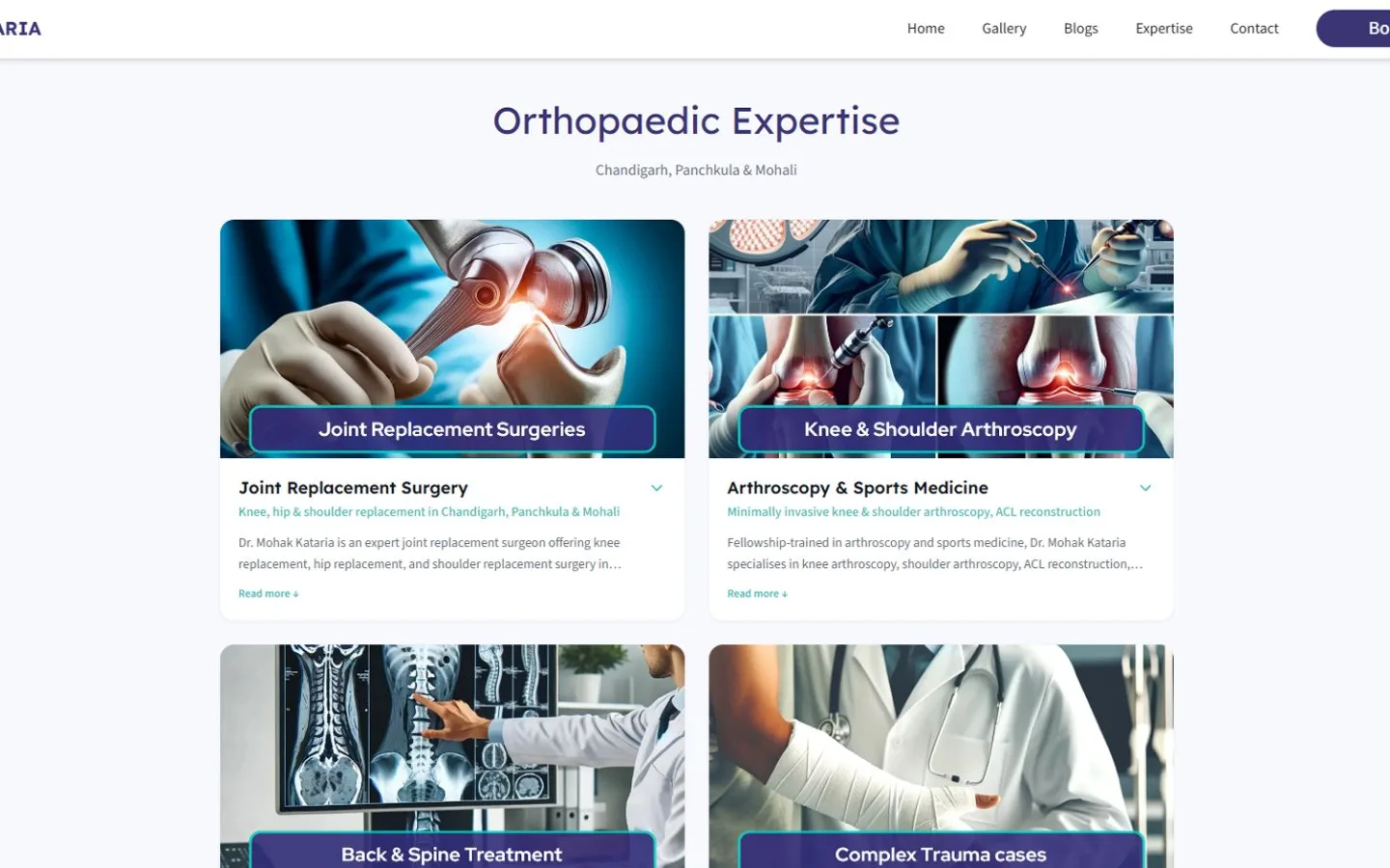 Dr. Mohak Kataria: Orthopaedic expertise