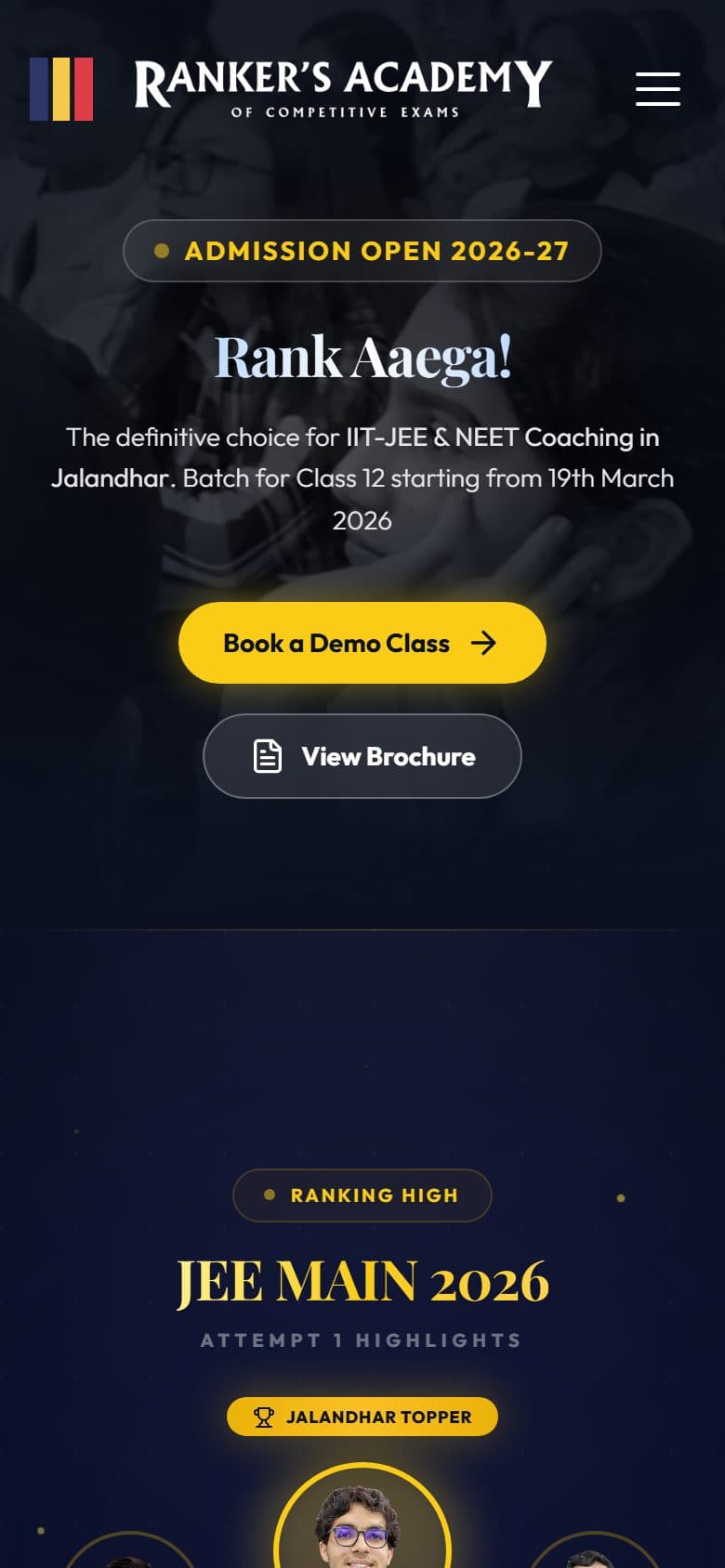 Ranker's Academy: Mobile experience