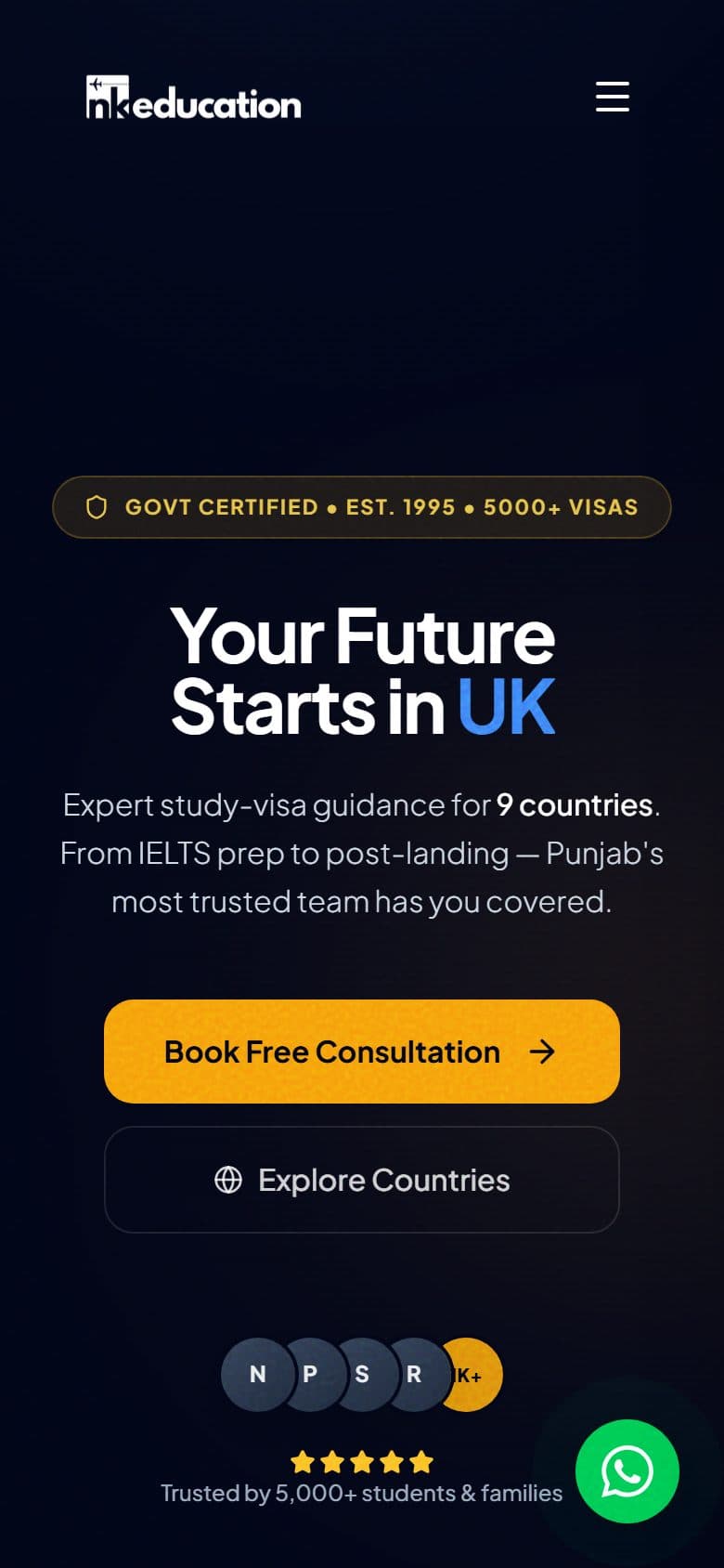 NK Education: Mobile experience