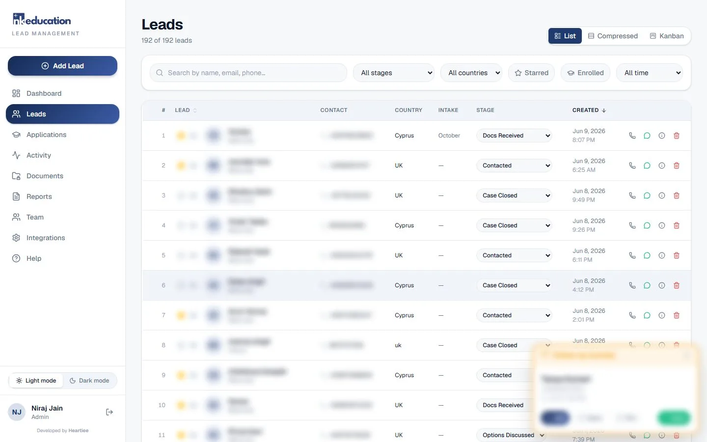 NK Education: Leads desk